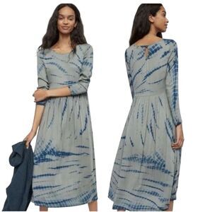 Dolan Left Coast Connection Anthropologie Tie-Dye Boho Midi Dress •size medium